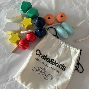 Crate & Kids Wooden Lacing Beads